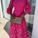Eloah | Élégante Robe Midi en Dentelle