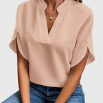 Isabelle | Chemise V Neck Douce et Élégante - Amélie Delaire