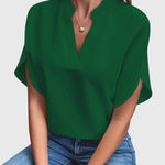 Isabelle | Chemise V Neck Douce et Élégante - Amélie Delaire
