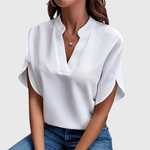 Isabelle | Chemise V Neck Douce et Élégante - Amélie Delaire