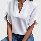 Isabelle | Chemise V Neck Douce et Élégante - Amélie Delaire