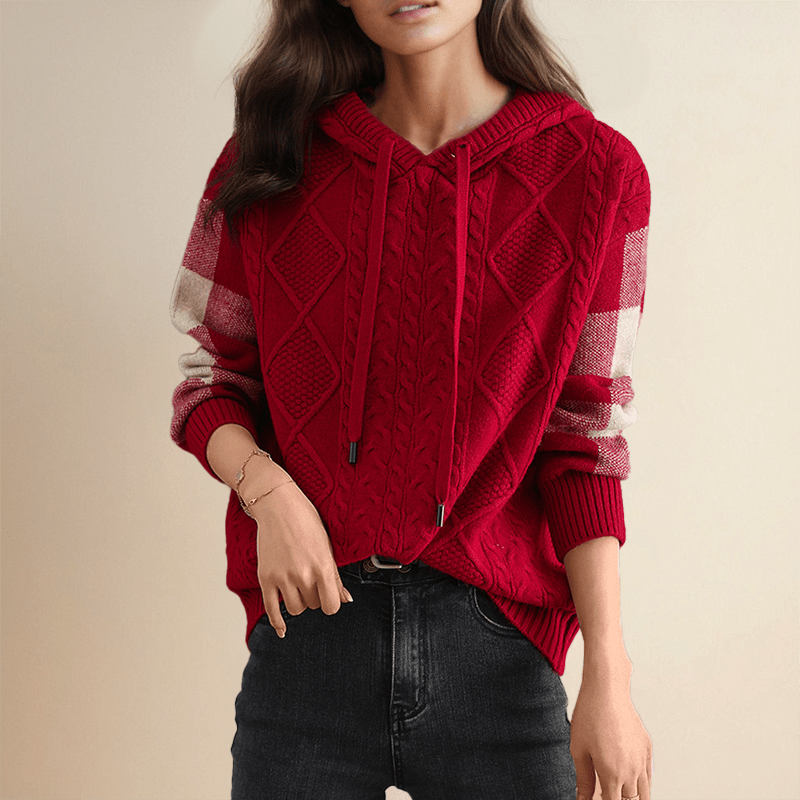 Julie | Pull à Capuche en Tricot Cable - Amélie Delaire