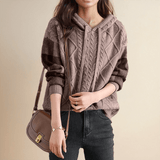 Julie | Pull à Capuche en Tricot Cable - Amélie Delaire