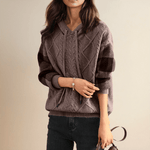 Julie | Pull à Capuche en Tricot Cable - Amélie Delaire