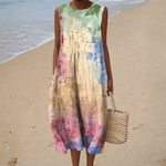 Laurine - Robe d’Été Confortable Sans Manches - Amélie Delaire