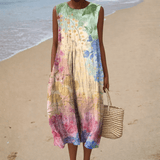 Laurine - Robe d’Été Confortable Sans Manches - Amélie Delaire