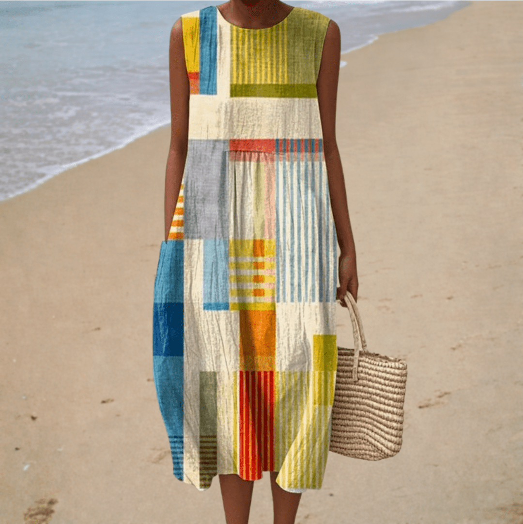 Léa - Robe d’Été Confortable Sans Manches - Amélie Delaire