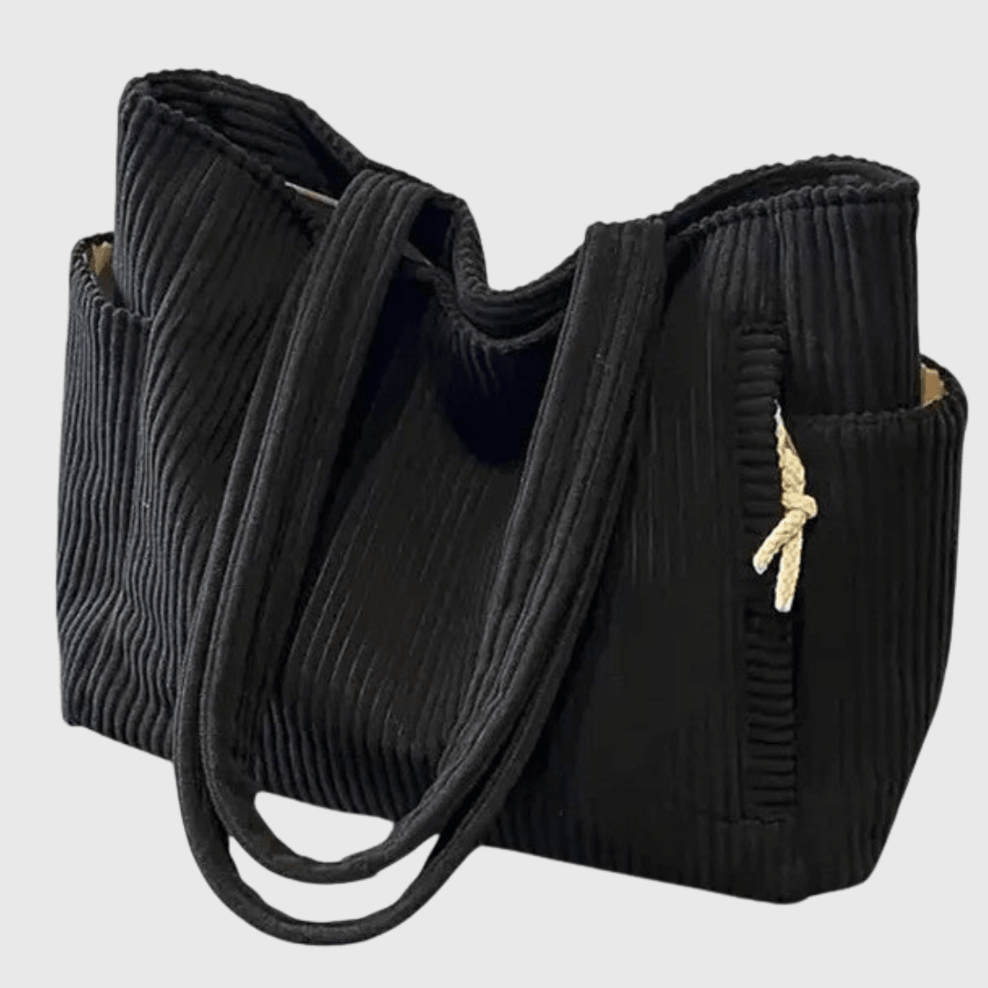 Léa | Sac fourre - tout en ribbed luxueux avec détails en cordon - Amélie Delaire