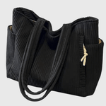 Léa | Sac fourre - tout en ribbed luxueux avec détails en cordon - Amélie Delaire