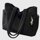 Léa | Sac fourre - tout en ribbed luxueux avec détails en cordon - Amélie Delaire