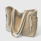 Léa | Sac fourre - tout en ribbed luxueux avec détails en cordon - Amélie Delaire