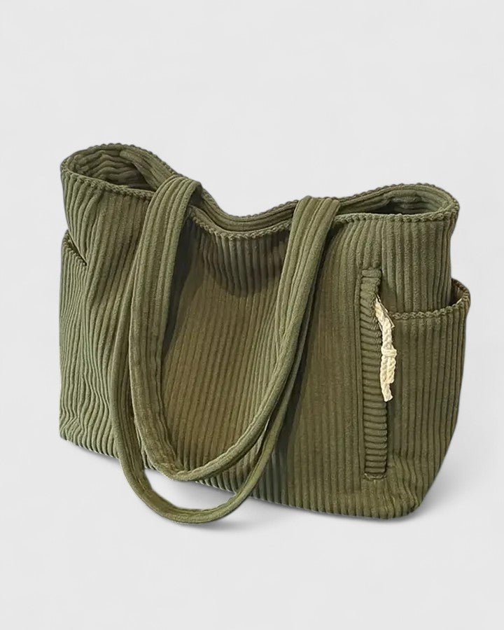 Léa | Sac fourre - tout en ribbed luxueux avec détails en cordon - Amélie Delaire