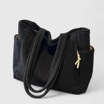 Léa | Sac fourre - tout en ribbed luxueux avec détails en cordon - Amélie Delaire