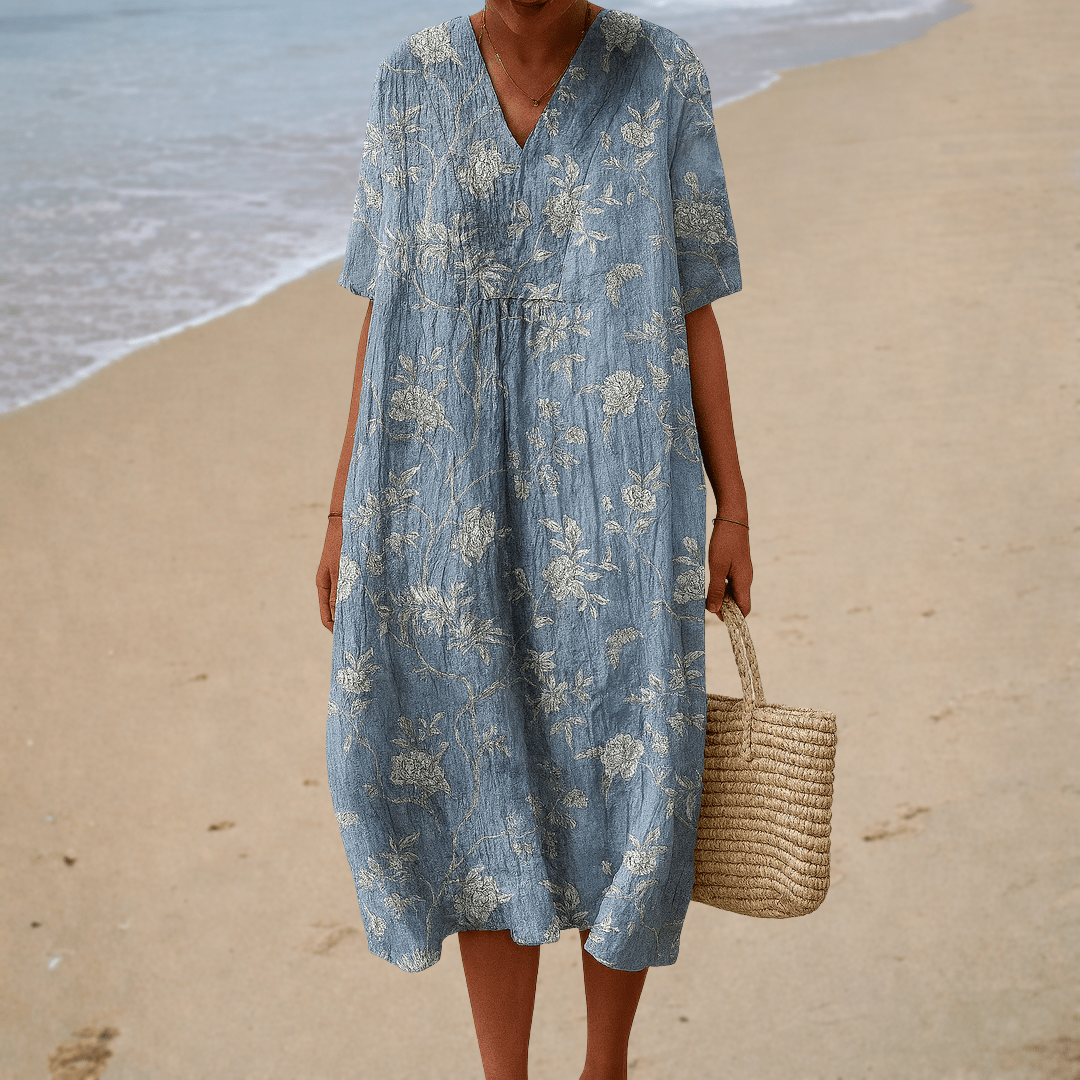 Line - Robe d’Été Imprimée Flatteuse - Amélie Delaire