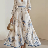 Paz | Robe Maxi Plissée Florale Intemporelle