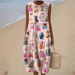 Océane - Robe d’Été Confortable Sans Manches - Amélie Delaire