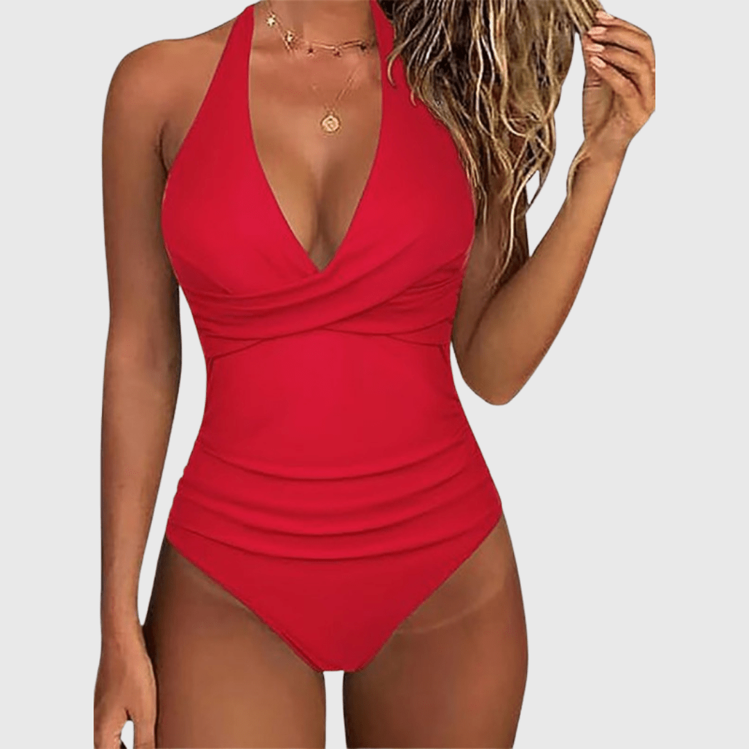 Rosalie | Maillot de Bain Sculptant à Col V - Amélie Delaire