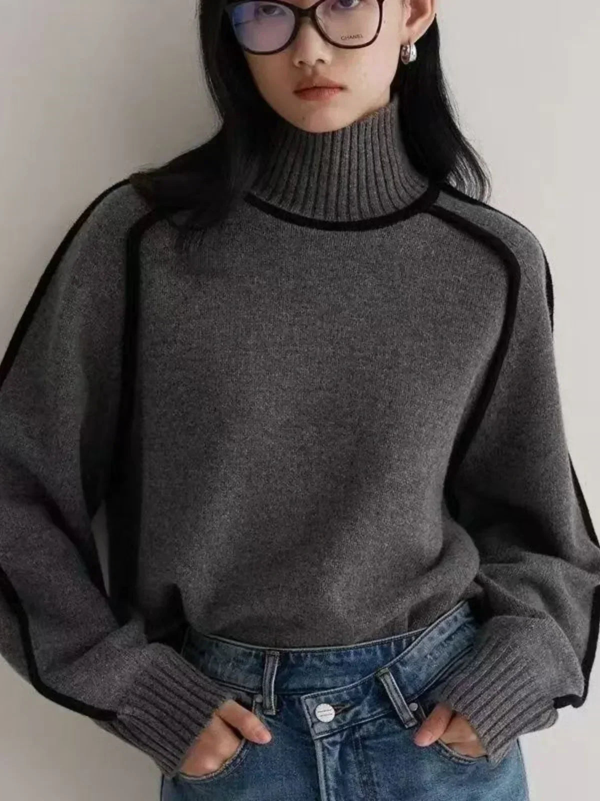 Sandrine | Pull élégant à col roulé - Amélie Delaire