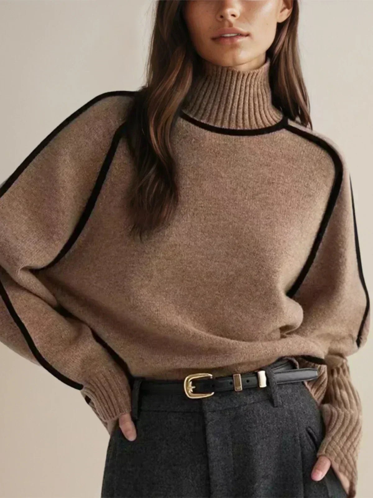 Sandrine | Pull élégant à col roulé - Amélie Delaire
