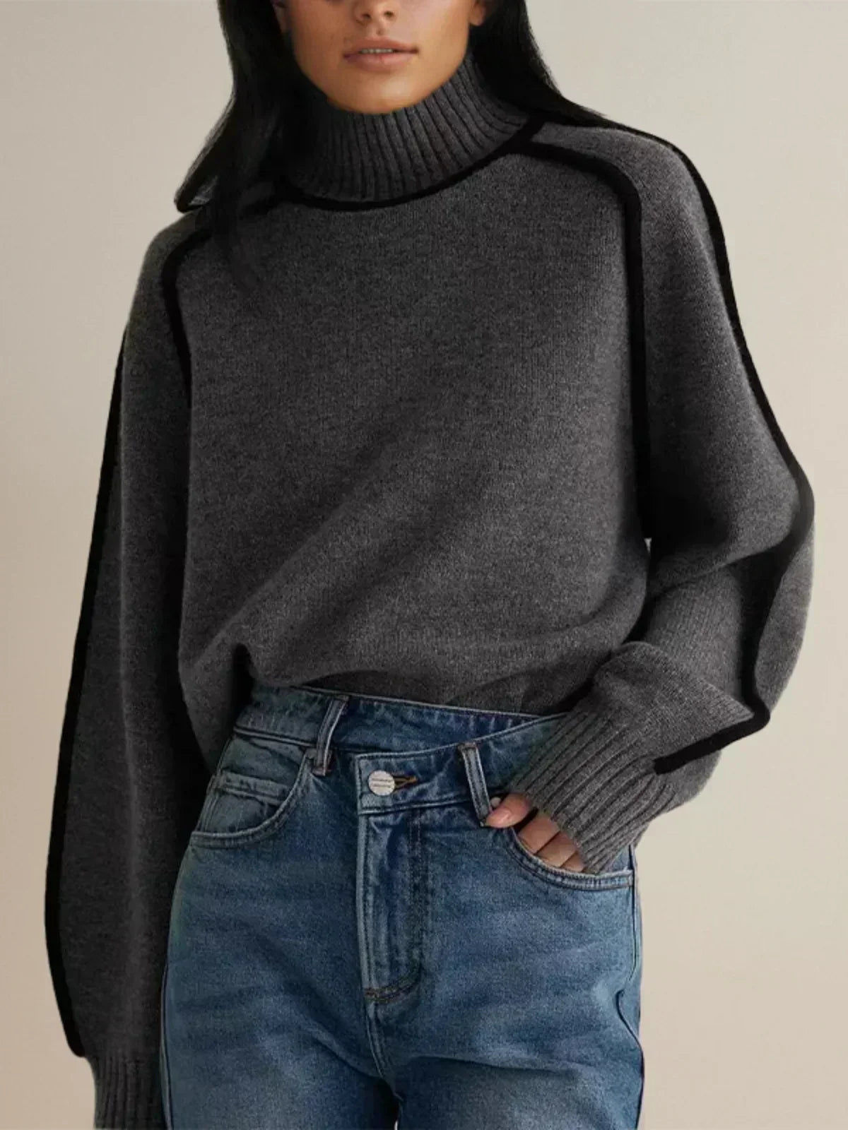 Sandrine | Pull élégant à col roulé - Amélie Delaire