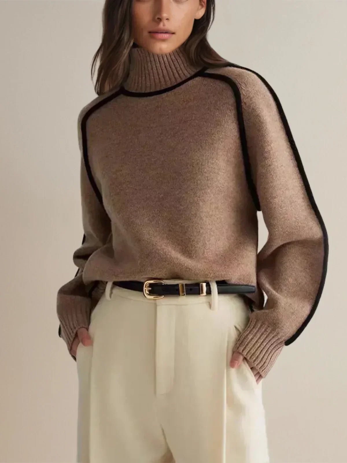 Sandrine | Pull élégant à col roulé - Amélie Delaire
