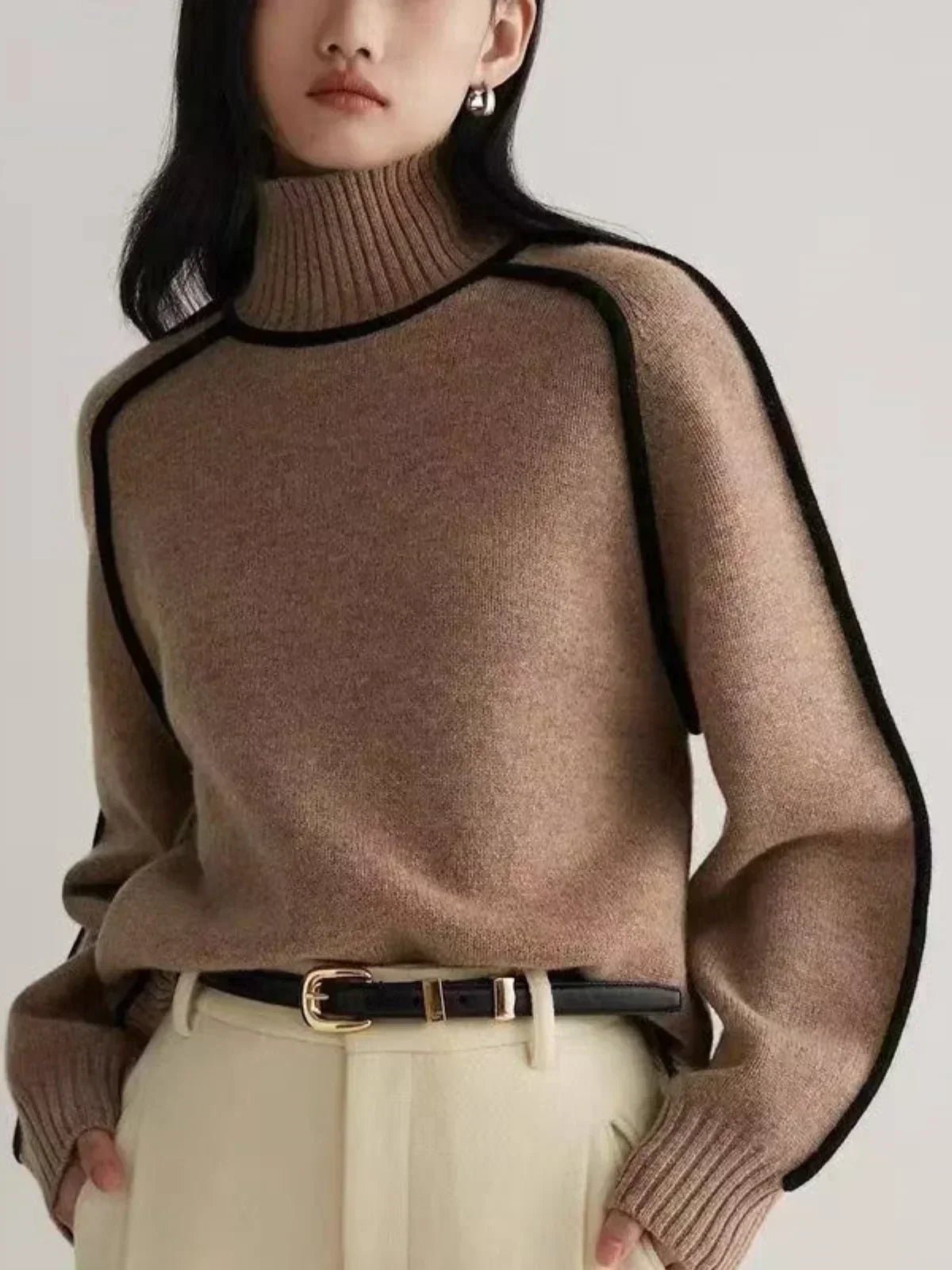 Sandrine | Pull élégant à col roulé - Amélie Delaire