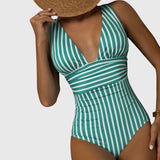 Sidonie | Maillot de bain une pièce à rayures avec soutien - Amélie Delaire