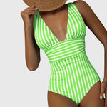 Sidonie | Maillot de bain une pièce à rayures avec soutien - Amélie Delaire