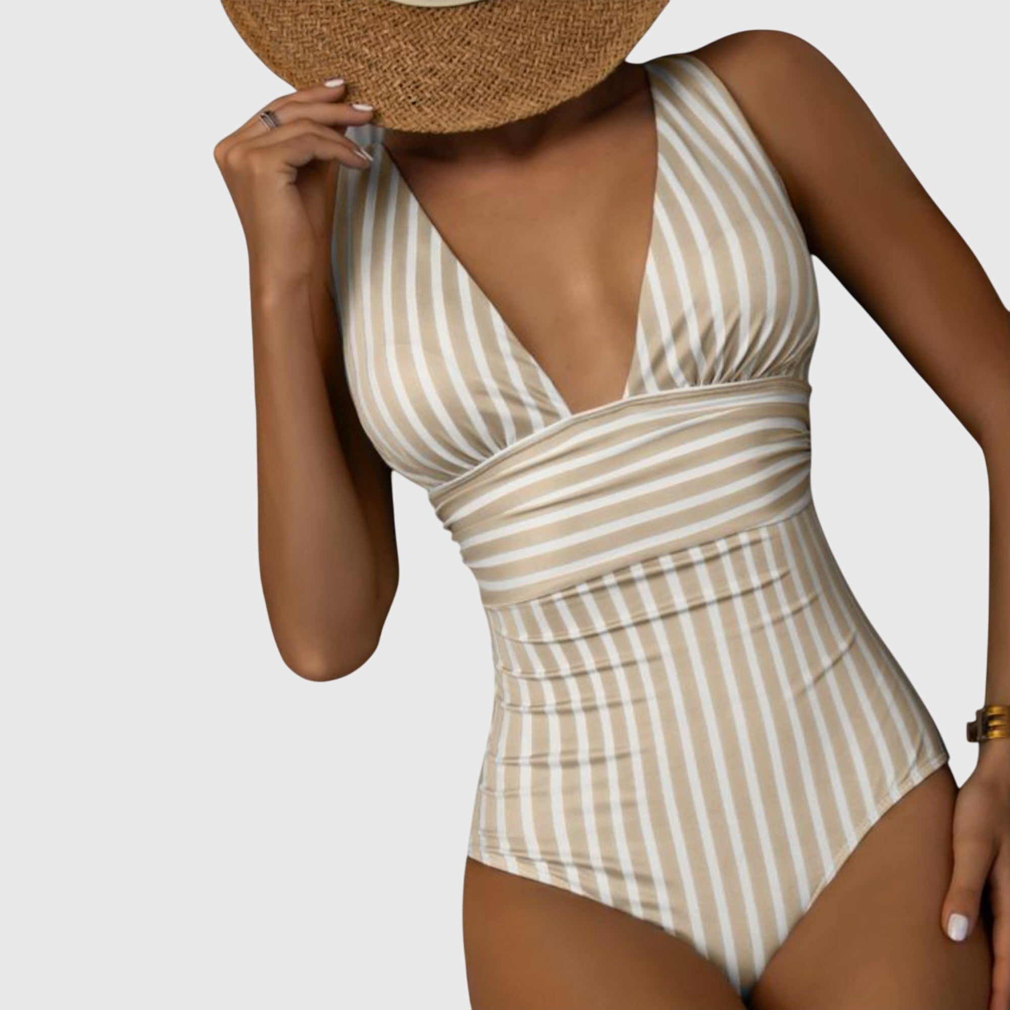 Sidonie | Maillot de bain une pièce à rayures avec soutien - Amélie Delaire