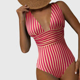 Sidonie | Maillot de bain une pièce à rayures avec soutien - Amélie Delaire