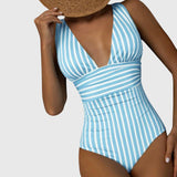 Sidonie | Maillot de bain une pièce à rayures avec soutien - Amélie Delaire