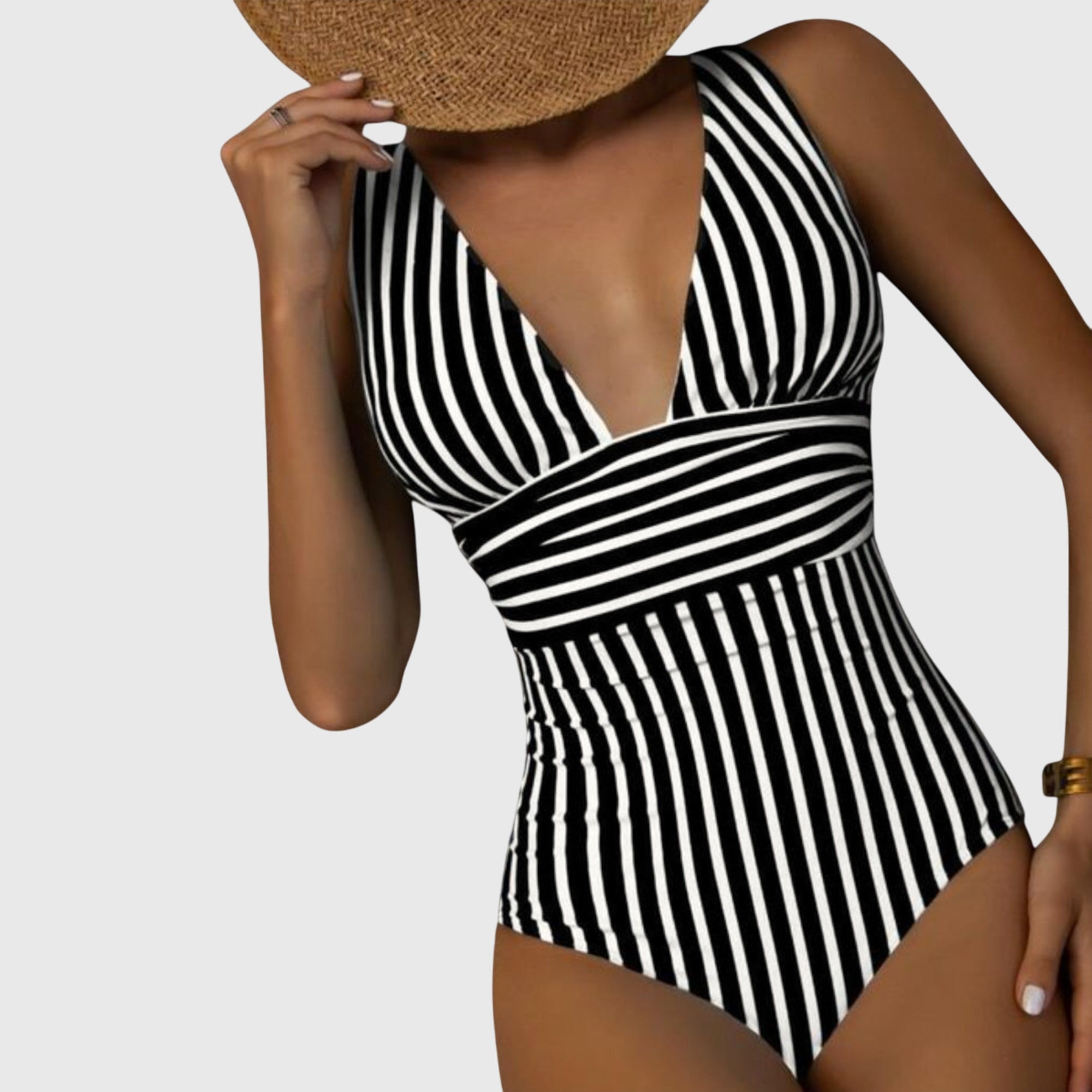 Sidonie | Maillot de bain une pièce à rayures avec soutien - Amélie Delaire