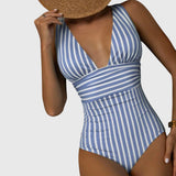 Sidonie | Maillot de bain une pièce à rayures avec soutien - Amélie Delaire