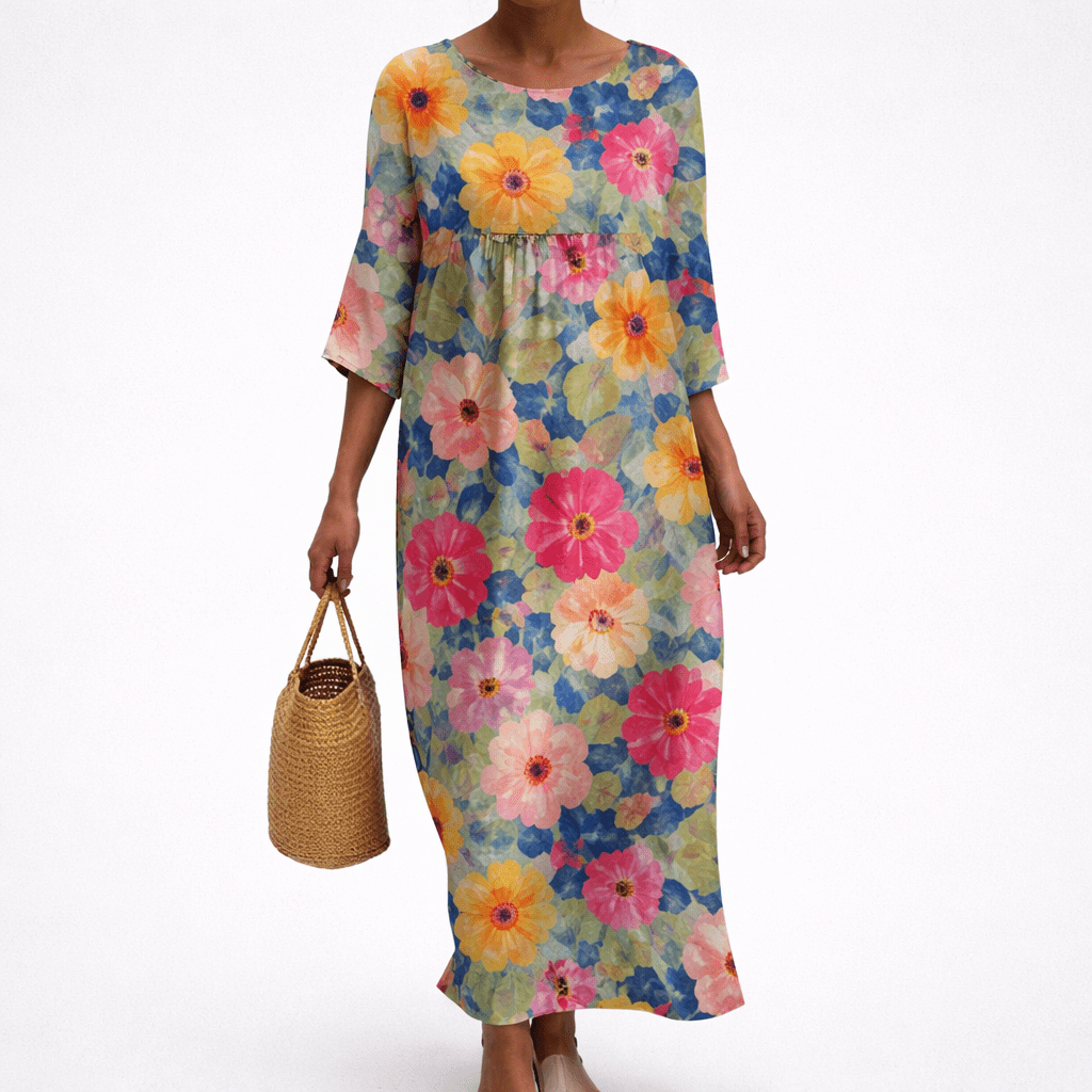 Solène - Robe longue fluide chic et confortable - Amélie Delaire
