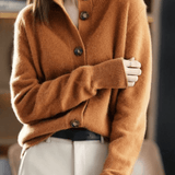 Stéphanie | Cardigan en Cachemire Style Rétro - Amélie Delaire