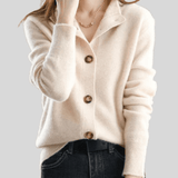 Stéphanie | Cardigan en Cachemire Style Rétro - Amélie Delaire
