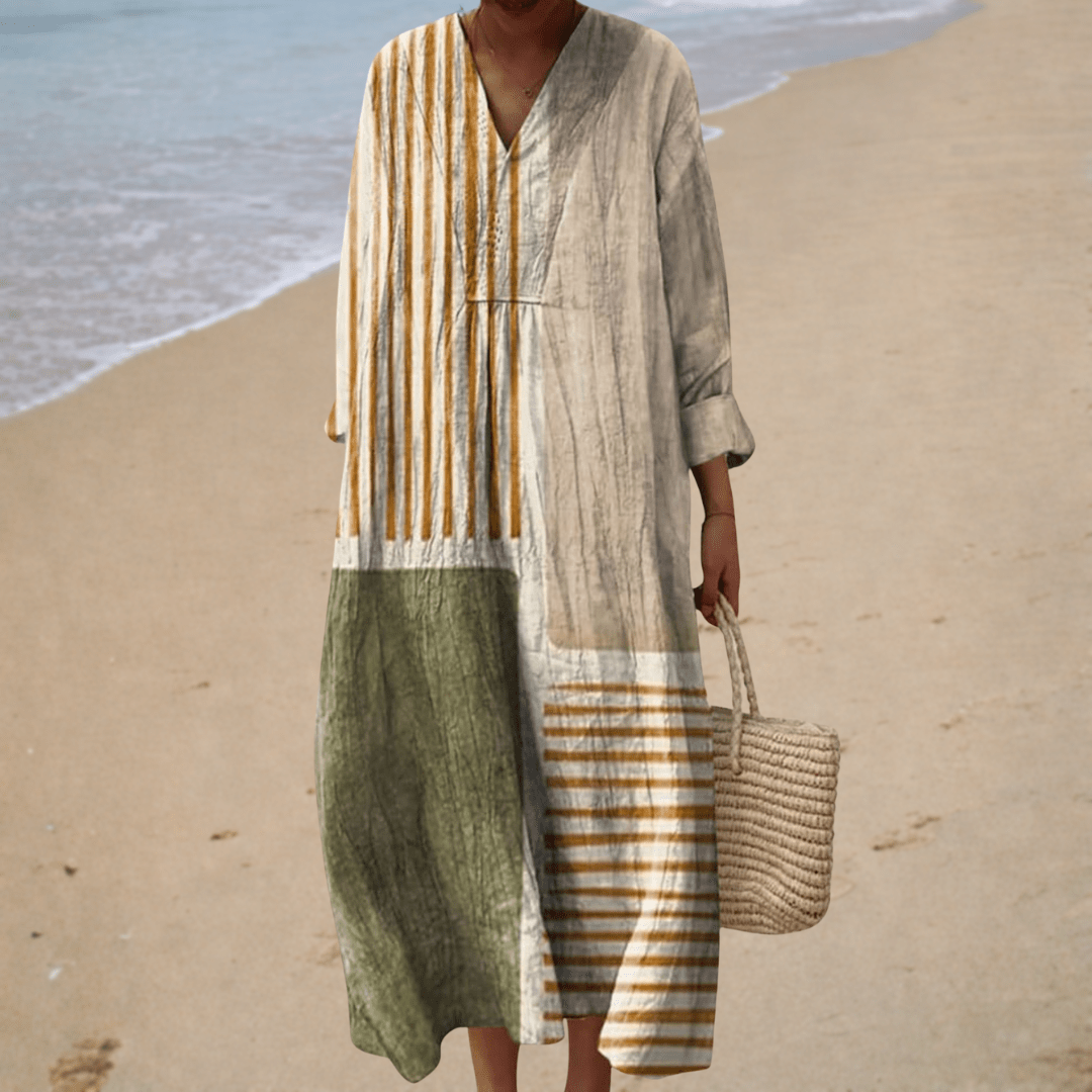 Tess - Robe d’Été Imprimée Flatteuse - Amélie Delaire