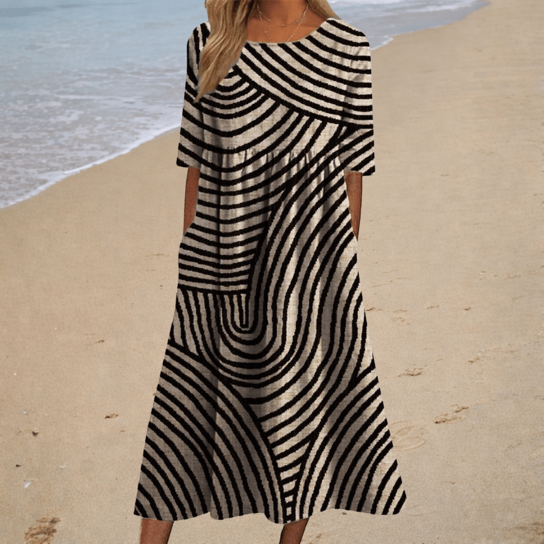 Thais - Robe longue fluide chic et confortable - Amélie Delaire