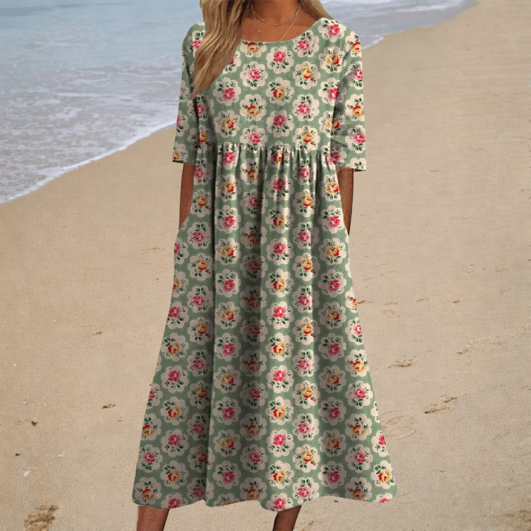 Thais - Robe longue fluide chic et confortable - Amélie Delaire