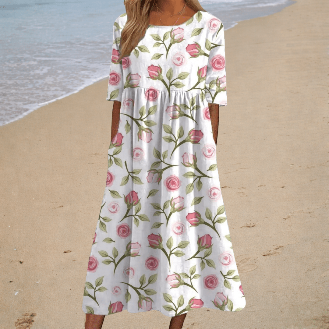 Thais - Robe longue fluide chic et confortable - Amélie Delaire