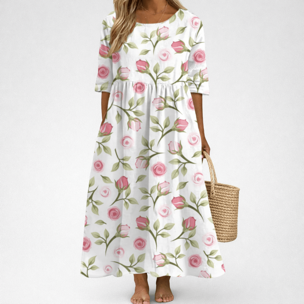 Thais - Robe longue fluide chic et confortable - Amélie Delaire