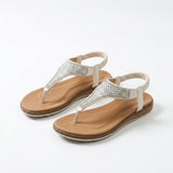 Stella | Sandales Scintillantes Strass Bout Japonais