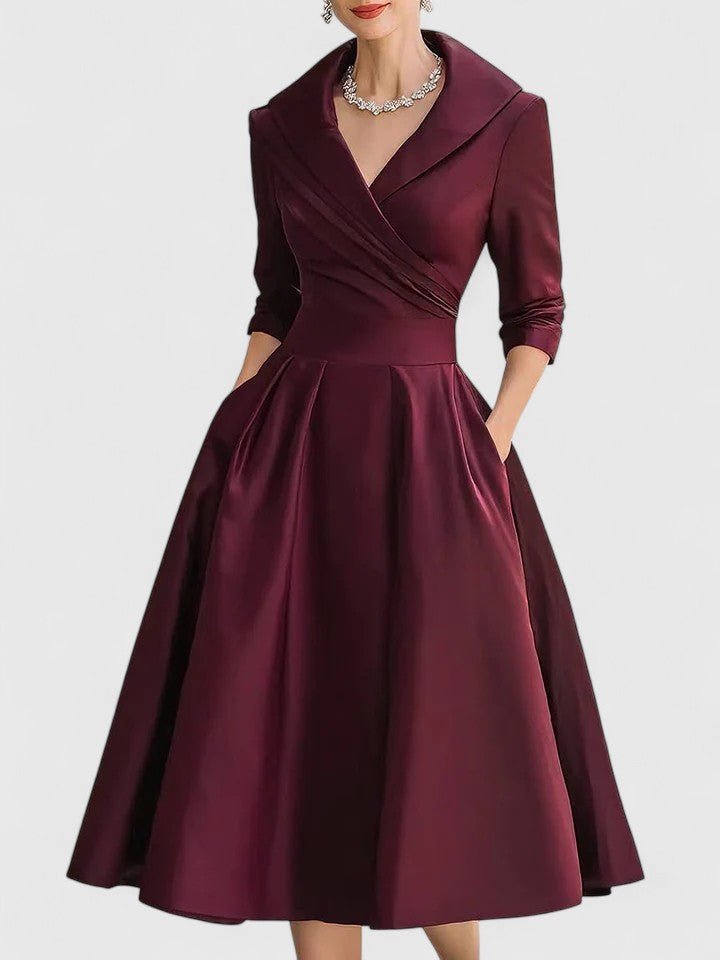 Yan | Robe Midi Élégante - Amélie Delaire