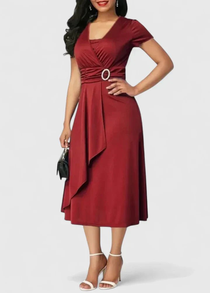 Zhyrelle | Robe Midi Élégante - Amélie Delaire