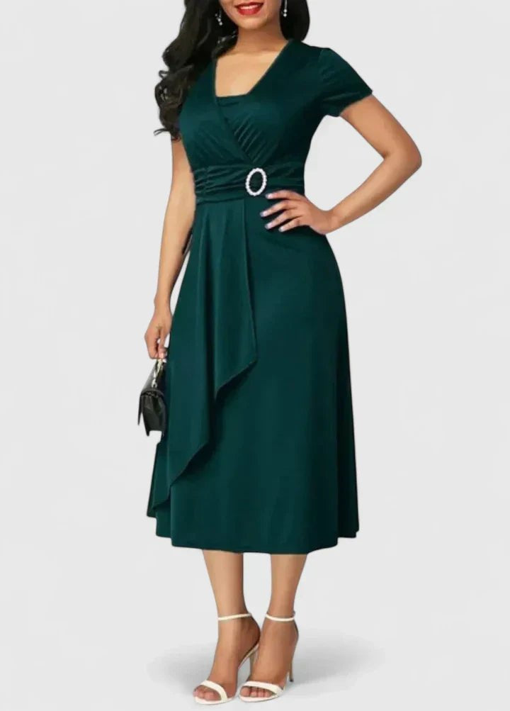 Zhyrelle | Robe Midi Élégante - Amélie Delaire