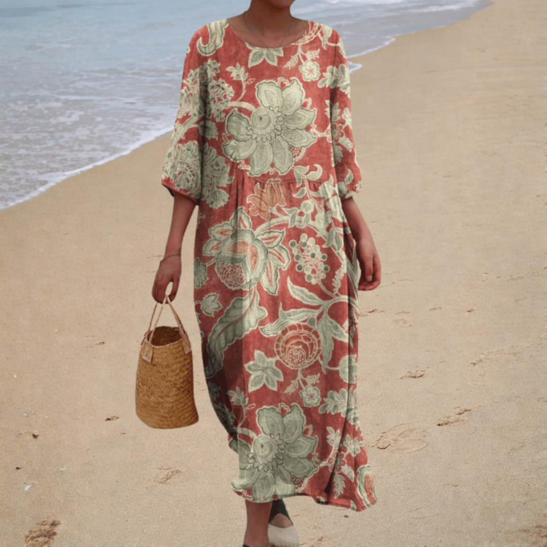 Zoé - Robe longue fluide chic et confortable - Amélie Delaire